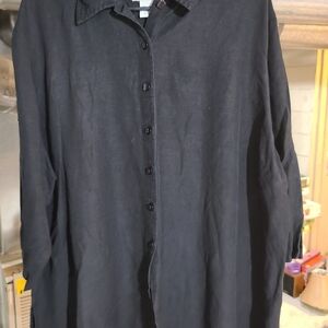 Avenue Black Button Down Shirt